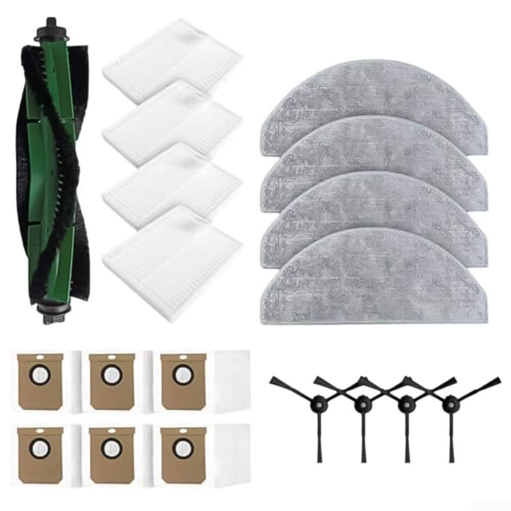 Robot Aspirador Accesorios para Cecotec Conga 7490, cepillo principal, cepillos laterales, filtros, trapeadores, bolsas de polvo