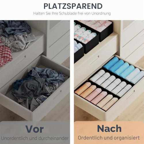 Homsorout Schubladen Organizer Kleidung Baby - 8er Set Ordnungssystem Kleiderschrank Stoff Unterwäsche Aufbewahrung Drawer Organizer… – Ansicht 6