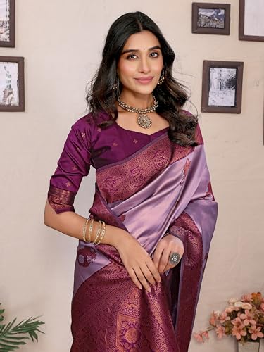 Image of Avantika Fashion Women's Kanjivaram Soft Silk Banarasi Sarees With Blouse Piece For Women