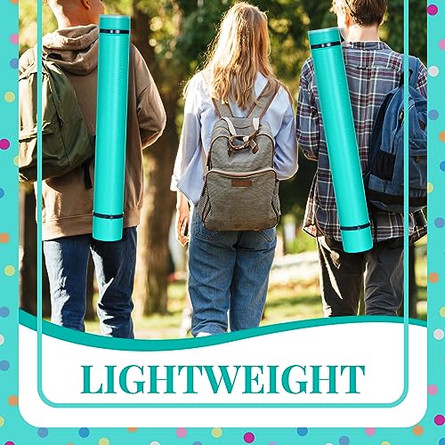 Image of Ireer 6 Pcs Expandable Poster Tube with Strap for Documents Artwork Container Poster Transport Map Holder Tube Blueprint Storage Carrying Case for Architect Teacher Student 24.5'' to 40''(Green)