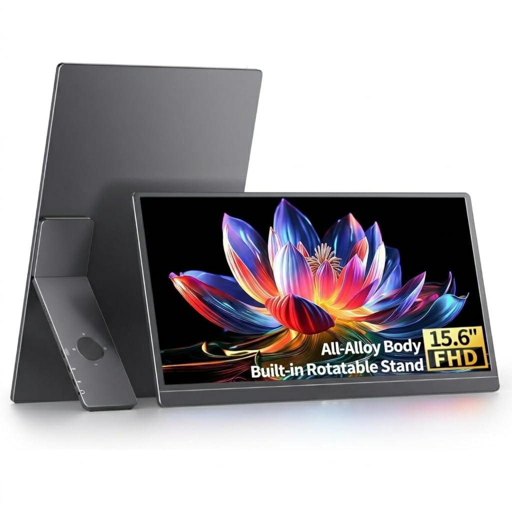 XAVION 15.6 Inch FHD Portable Monitor | IPS Display | Ultra-Slim Foldable Screen Extender | USB Type-C & HDMI | Compatible with Laptop, PC, Mac, Smartphone (15.6")-image-41