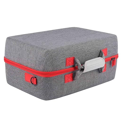 Image of PSS Storage Bag for PS5 Slim, Hard Travel Carrying Case Compatible for PS5 Slim, Waterproof Shoulder Bag with Both Side Compartments Travel Accessories for PS5 Slim Disk / Digital (Grey)
