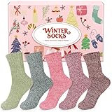 Airabc Thermal Winter Socks 5 Pairs Wool Warm...