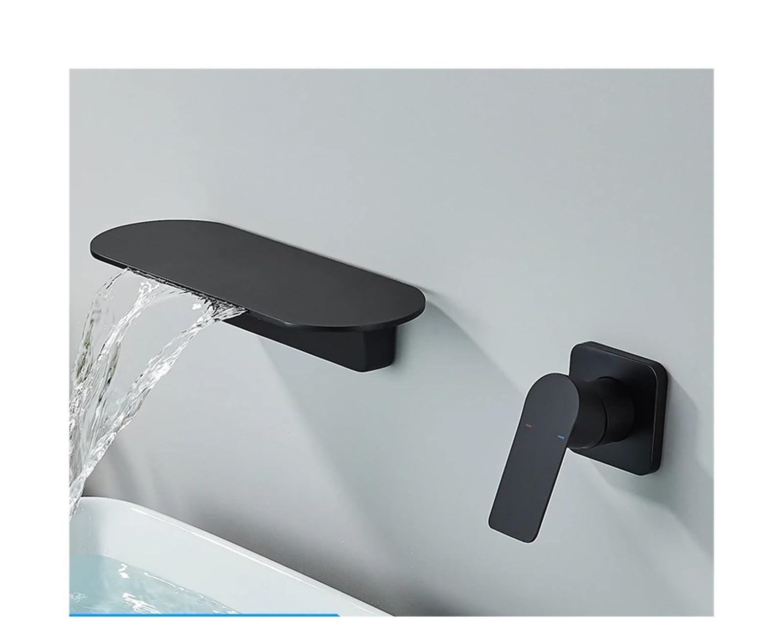 Robinet de lavabo encastré pour remplacer un vieux mitigeur par un jet cascade noir