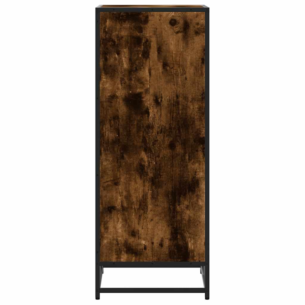 Dym dębowy stojak na buty, 48 x 38 x 97,5 cm, płyta wiórowa i metal