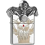 Limited Edition Zippo Ghost Rider Benzinfeuerzeug, Messing, Transparent, 6 x 6 x 8 cm