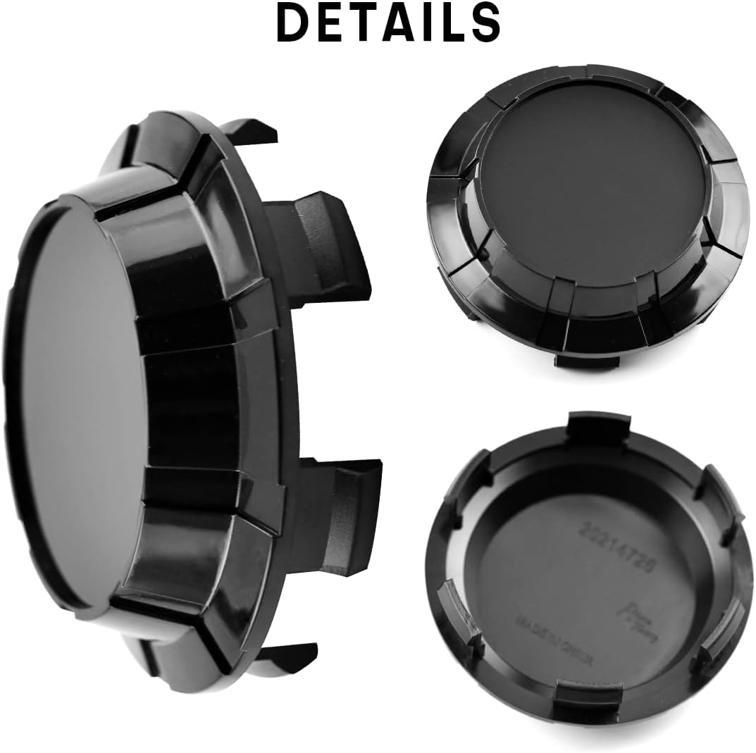 GTownWorks 83mm 3.26in Wheel Center Caps for Escalade 18" 20" 22" Wheels 2007-2013 9595891 9595759 Wheel Center Hubcaps ４Pack Black Center Cover Replacement for Rim