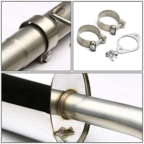 4 Inches Rolled Muffler Tip Catback Exhaust System Compatible With Chevy Sonic 12-16 #TOP1