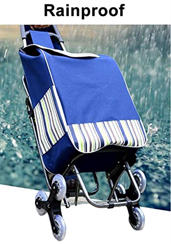 Einkaufstrolley, faltbarer Einkaufswagen auf Rädern, großer und leichter Utility-Trolley mit drehbaren Vorderrädern… – Bild 7