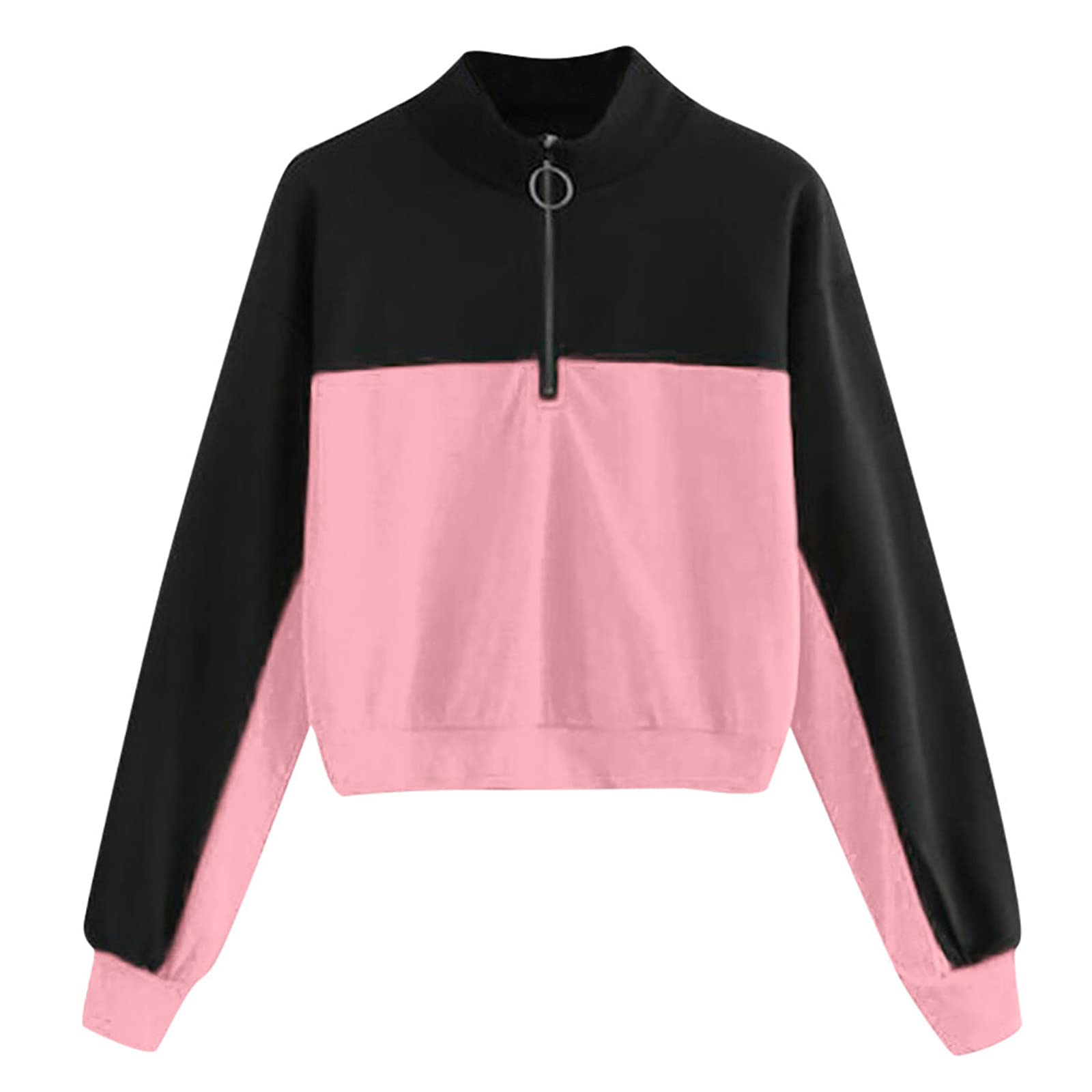 AFGF Women's Casual Long Sleeve Top Thin Drawstring Short Sweatshirt Cute Sports Blouse Fall Hoodie 2021 New