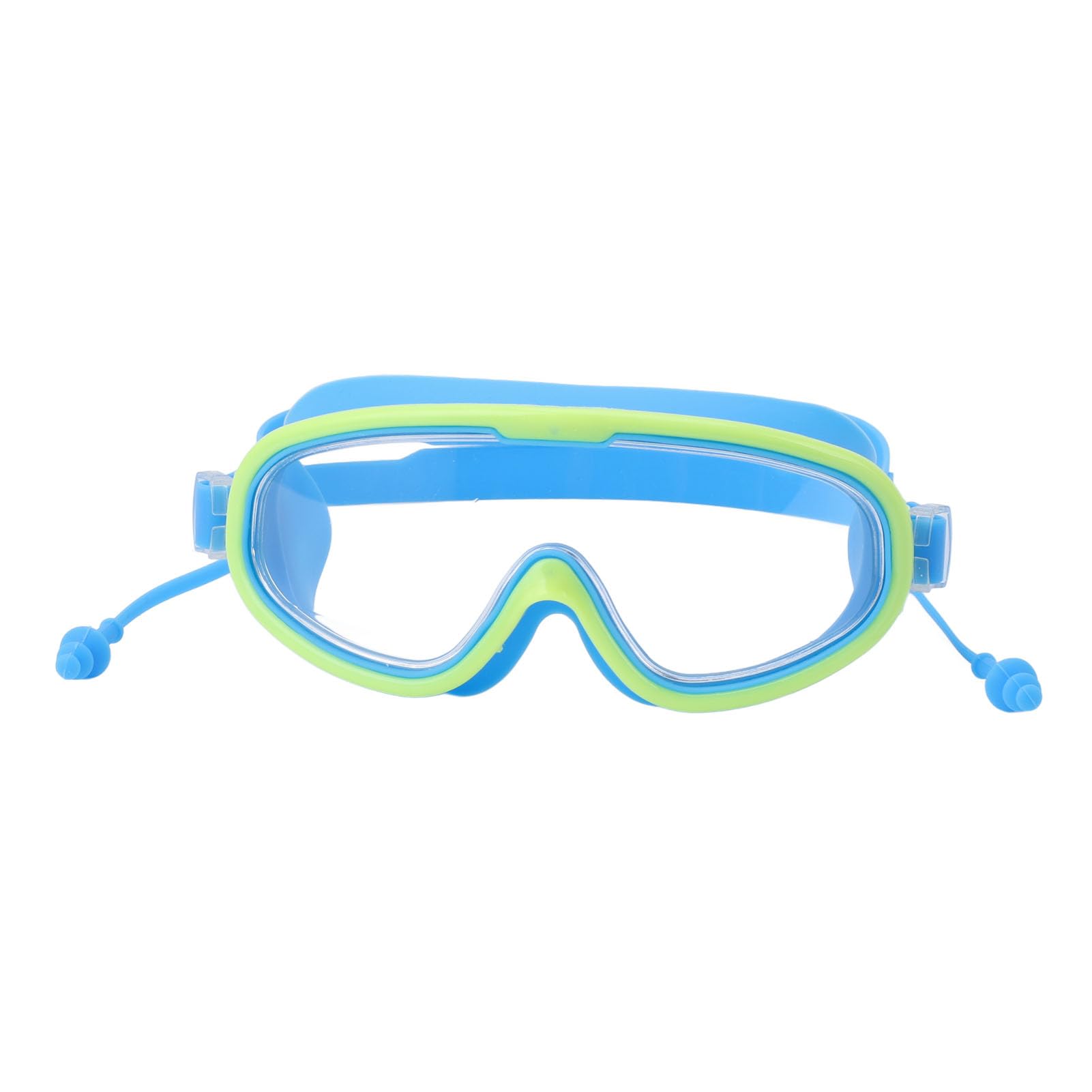 XUXHOU Kids Swimming Goggles, Large Frame Non Fog HD Swimming Goggles Glasses with Nose Clip for Children (Light Blue