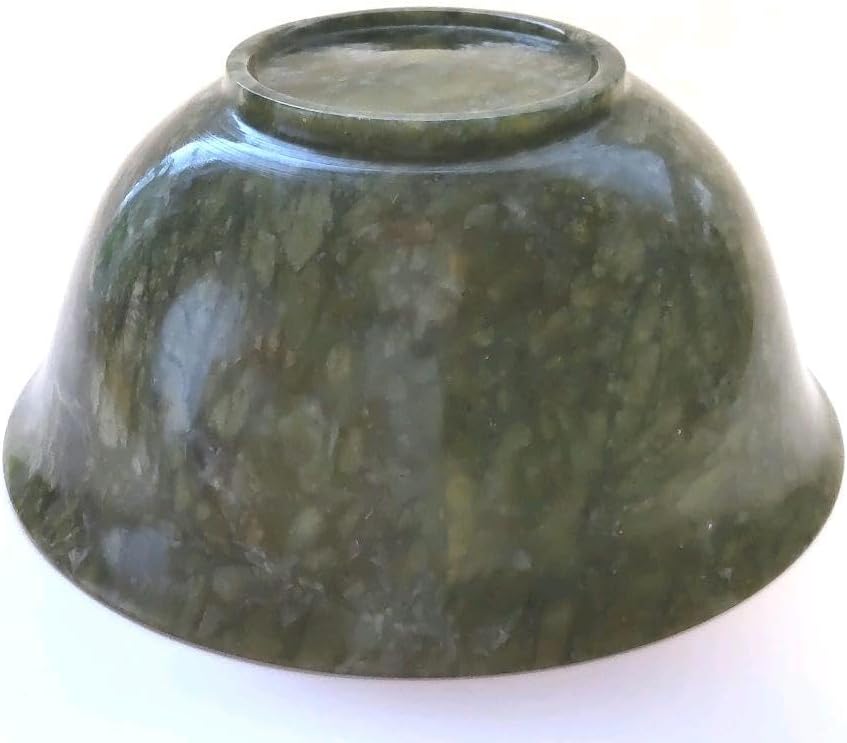 中国産 天然翡翠ヒスイ/玉ギョク 茶碗 アンティーク 中国産 天然翡翠