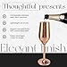 Jagged Ridge Wine Rooms Stainless Steel Champagne Flutes (Handwash Only) - Steel Champagne Glass for Parties, Picnics & Special Occasions - Crafted for All Wine Enthusiasts - Set of 4 (Rose Gold)