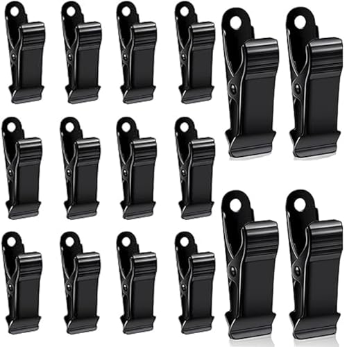 ORTAVA 20 Stück Metall Federzwingen Schwarz