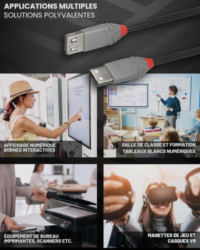 LINDY Rallonge USB 2.0 type A Anthra Line 2m - vue 8