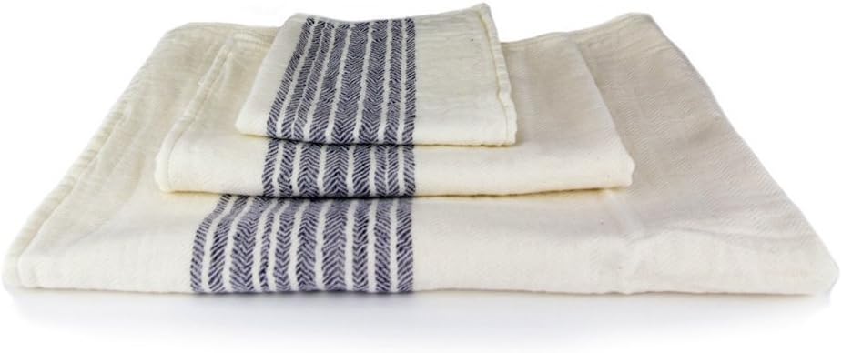Kontex Organic Cotton Towels from Imabari, Japan - Navy (Set of 3 Towels)