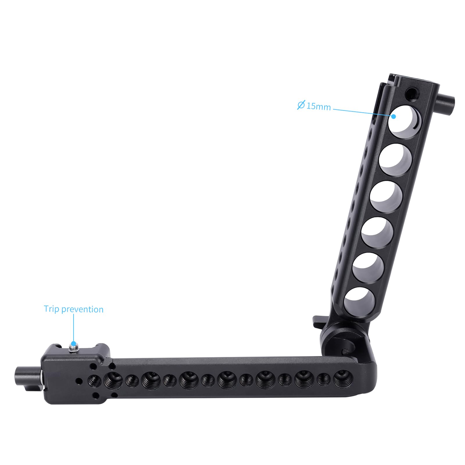 NICEYRIG Impugnatura laterale Manopole regolabili a 360° in lega di alluminio Impugnatura per DJI RS2/RSC2/RS3/RS3MINI/RS3Pro/RS4/RS4 Pro Stabilizzatore Gimbal con morsetto Nato Rosette Mount-558
