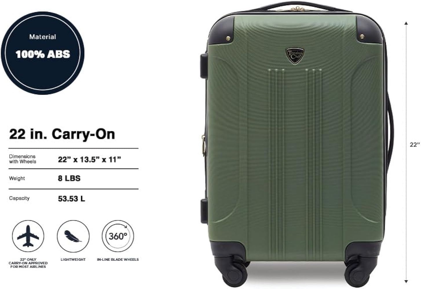 Amazon.com | Travelers Club Chicago Hardside Expandable Spinner