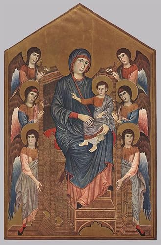 Graffiti Art Mural La Vierge intronisée Cimabue poster moderne pour habiller un grand mur vide