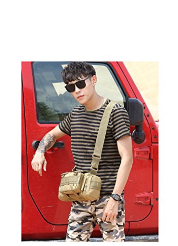 Fami Fanny Deployment Bag Tactical Waist Pack Small Sling Pack Hand Carry Bag Handlebar Bag-Tan #TOP7