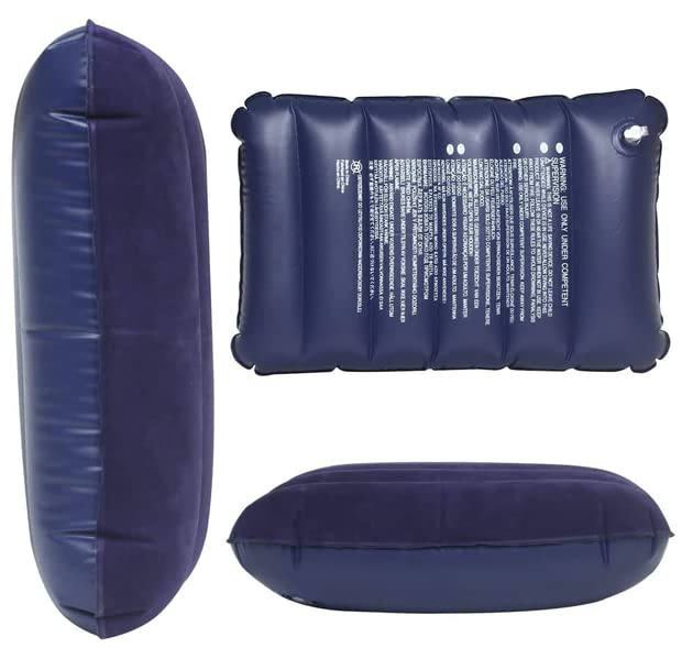 Image of Velvet Air Inflatable Travel Pillow, Air Inflatable Pillow for Travelling Blue Color (Pack of 1)