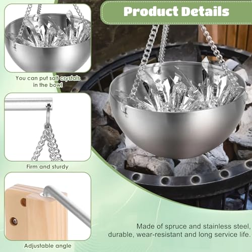 Verdampferschale Sauna, Schüssel Sauna Hängend aux Edelstahl, Sauna Kräuterschale mit Montagezubehör für Sauna Und Spa Aufguss, Geschenkideen