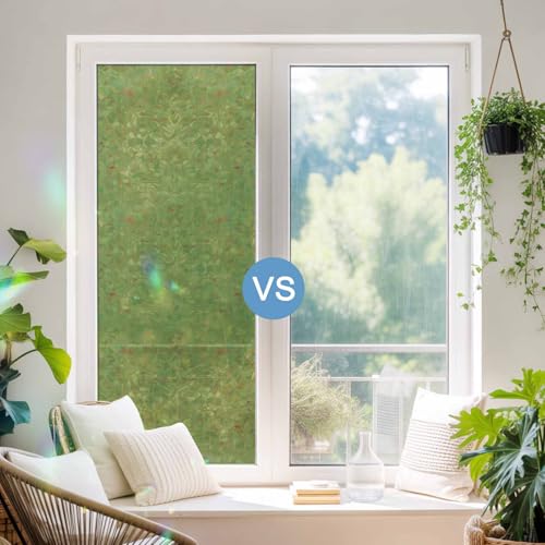 Película para ventana opaca color oliva 3D 79x18 pulgadas miniatura 3