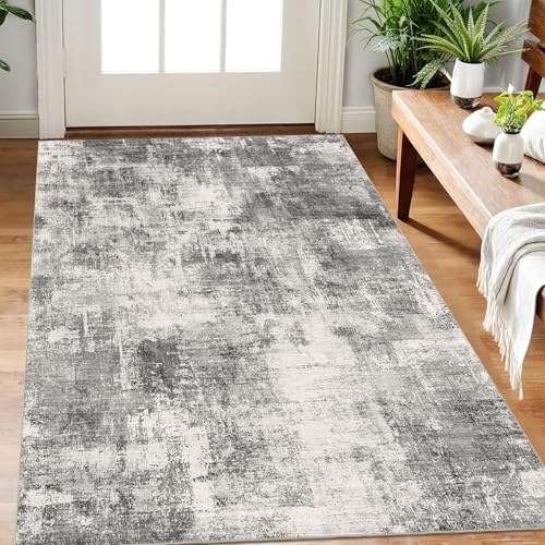 DUIDY 3x5 Modern Abstract Rug Washable Area Rugs for Living