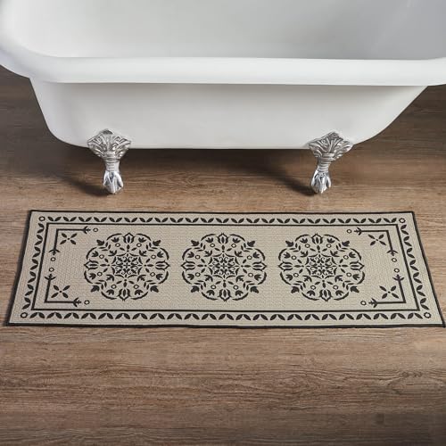 VHC-Brands-Bathroom-Bath-Mat-Polyester-Floor-Rug-for-Shower-Digital-Print-Custom-House-Collection-Rectangle-17×48-Natural VHC Brands Bathroom Bath Mat Polyester Floor Rug for Shower Digital Print Custom House Collection Rectangle 17×48 Natural