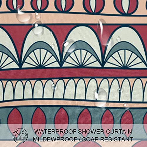 Rideau de douche bohème imperméable 183x183 coloré grand format