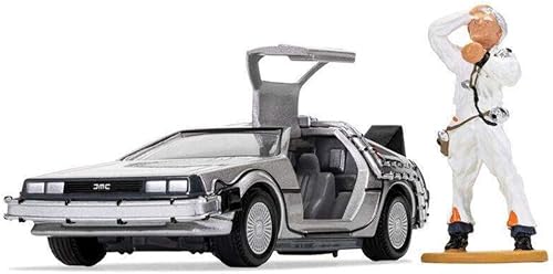 Miniatura 3 de Corgi Modelo de coches fundidos a presión CC05503 Regreso al futuro DeLorean y Doc Brown Figura - Modelo de vehículos preconstruidos 1:36 de