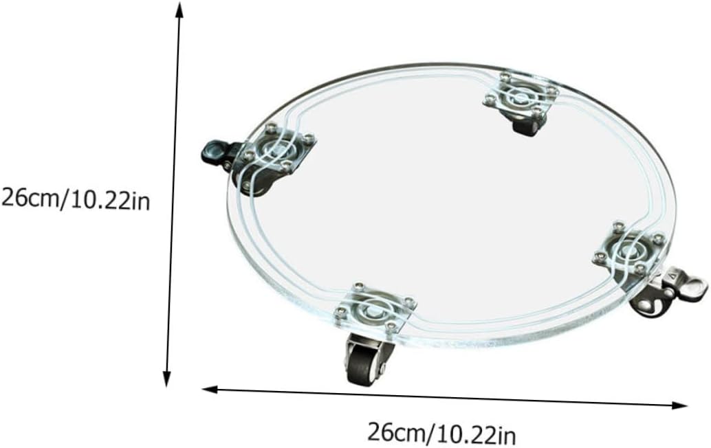 VICASKY Wheeled Pallet Planter Tray Moveable Flowerpot Holder Round Base No Installation Wheels