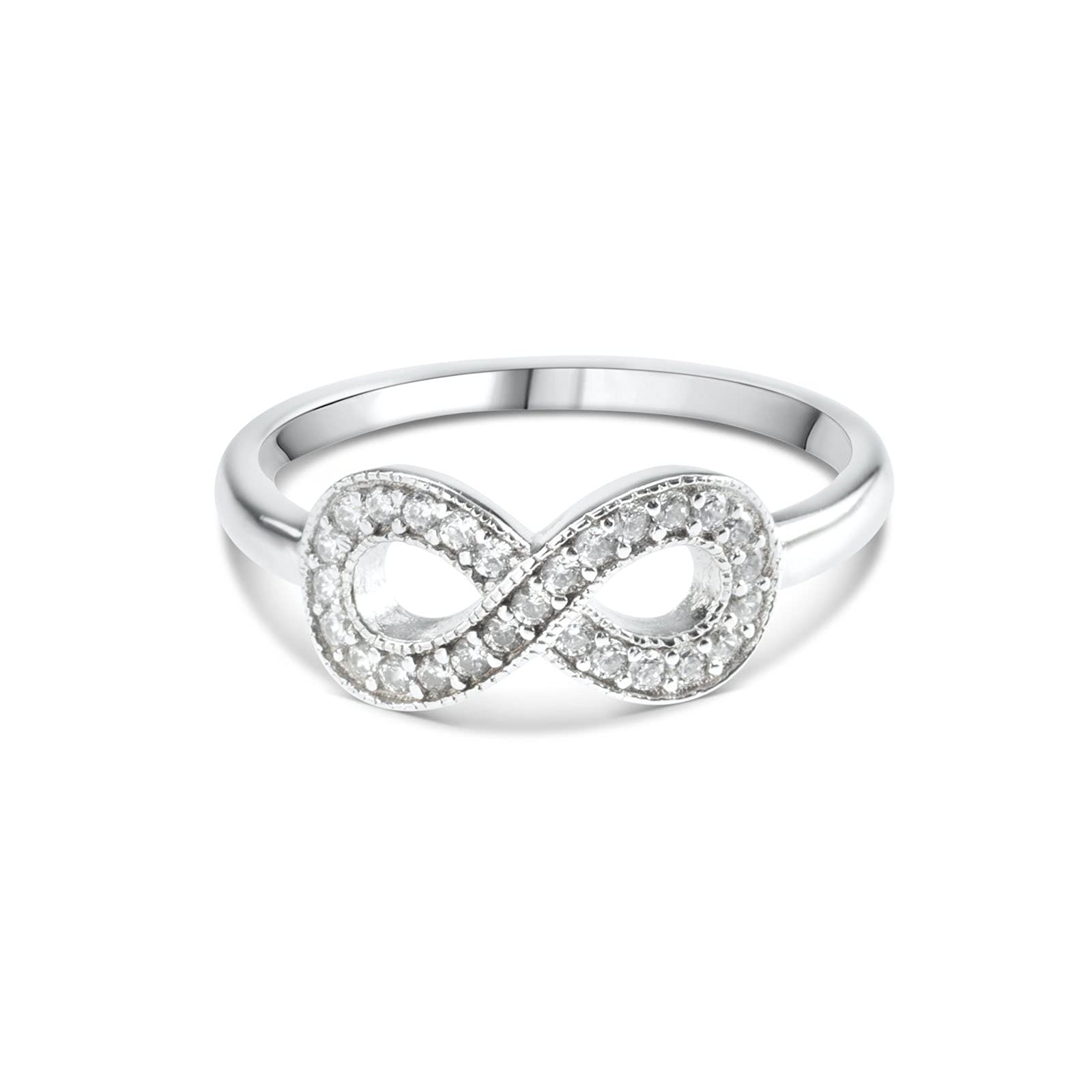 Anello Infinito con Pietre Donna Argento 925 con zirconi -
