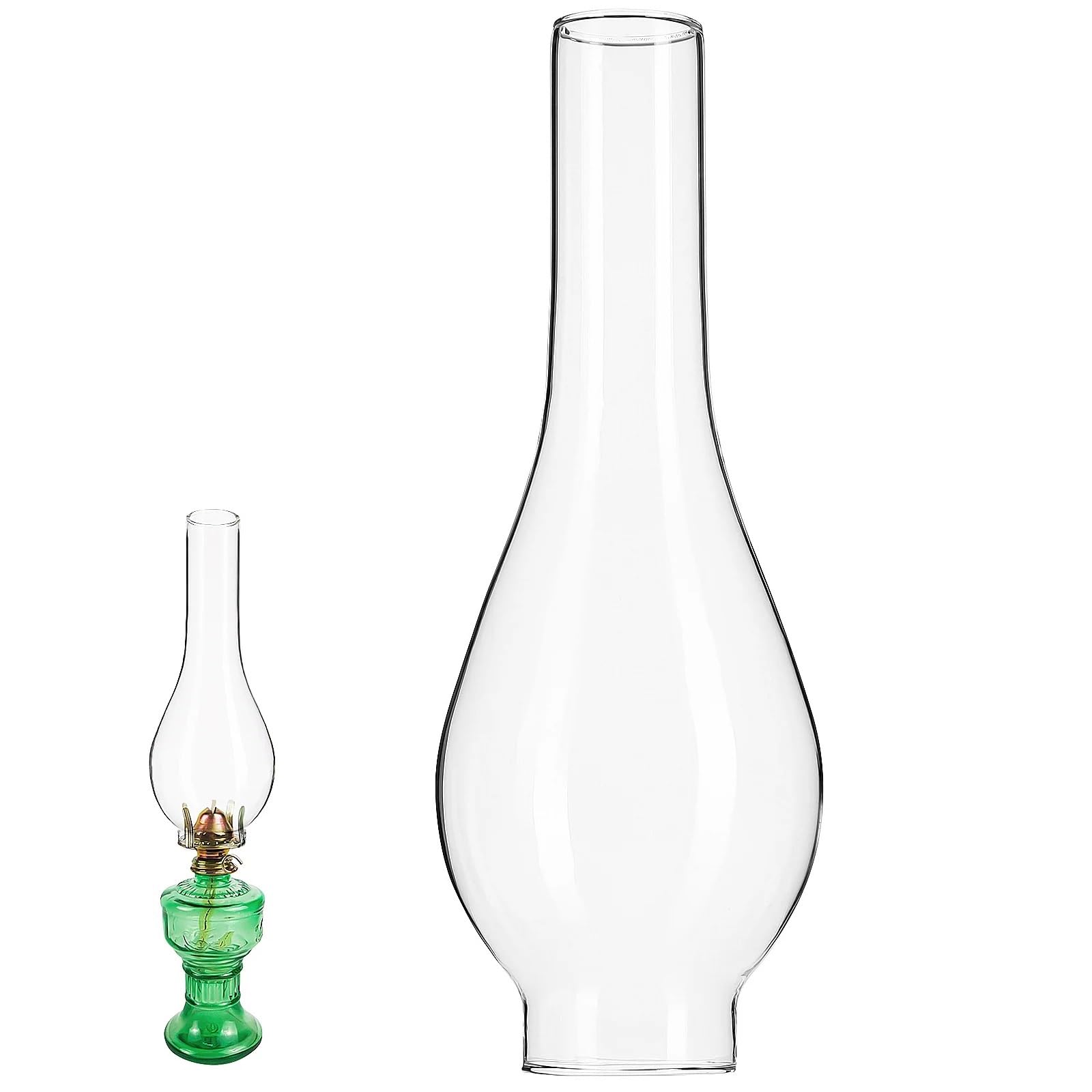 Lampe à huile longue cheminée en verre haute transparence Pour Éclairage
