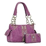 Montana West Handbag and Purse Concealed Carry Tote Bag for Women Leather Embroidered Western Design...