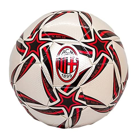 Mondo Toys A.C. MILAN PRO piłka nożna, oficjalny produkt, rozmiar 5-400 g - czerwony czarny - 13448