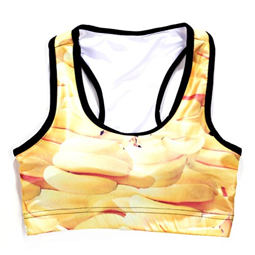 Image of Sister Amy Women's Aerobics Gym Dance Yoga Vest Printed Sports Bra Top Vest