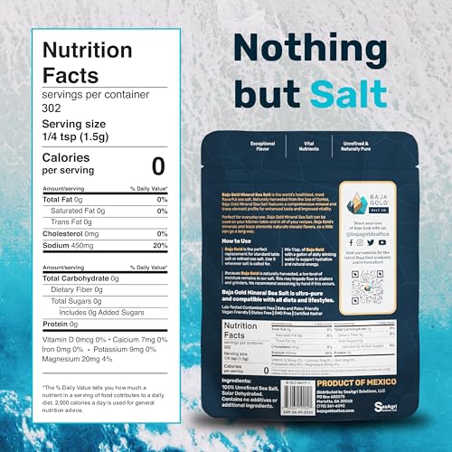 Baja Gold B-SLT-NATF-1 Mineral Sea Salt, Natural Grain Crystals thumb #4
