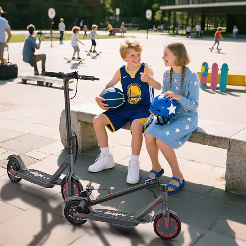 WERHY Foldable Electric Scooter, 350W Motor, Max 12Miles Long Range, 19 MPH Max Speed, 8.5" Solid Tire, Lightweight Foldable E-Scooter with Dual Braking, Digital Display, Cruise Control