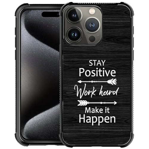 NONMY for iPhone 16 Pro Max Case,S TPU Bumper Hard PC Pattern Back Case Inspirational Quotes