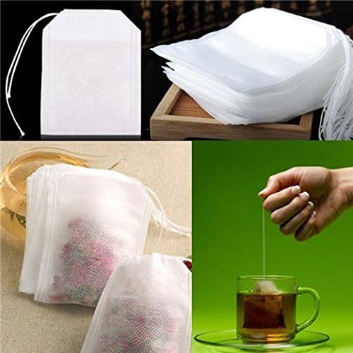 Empty Paper Tea Filter Bags (White,3.5x 4.0 inch,Set of 500)