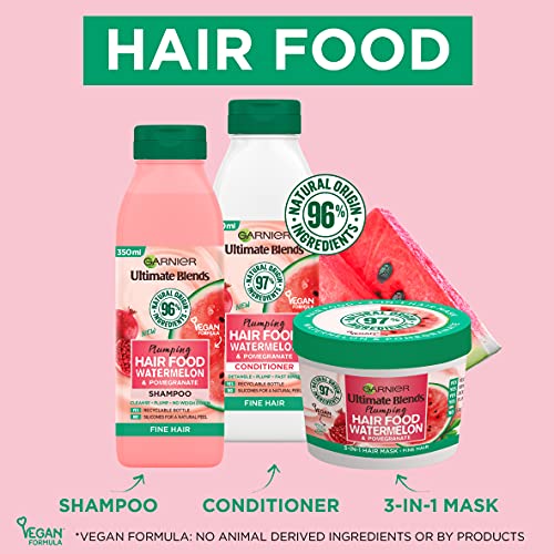Garnier Hair Food 3-in-1 Feinhaarkur Maske für pflegeleichtes Haar