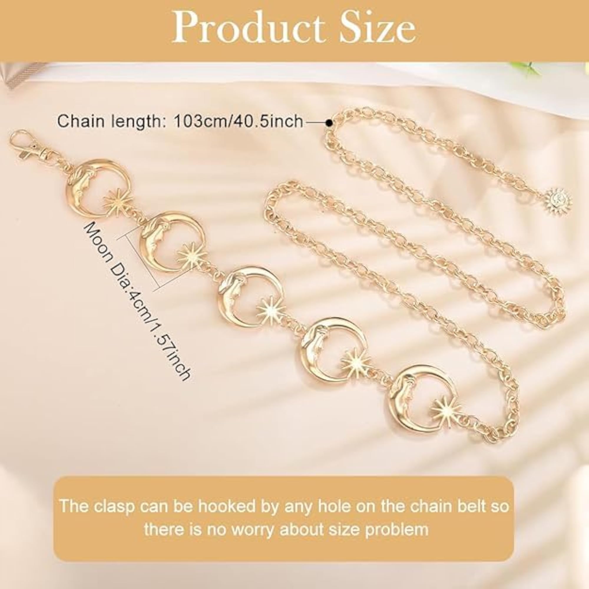 Women's Stylish Kamarbandh Waist Chain, Adjustable Design