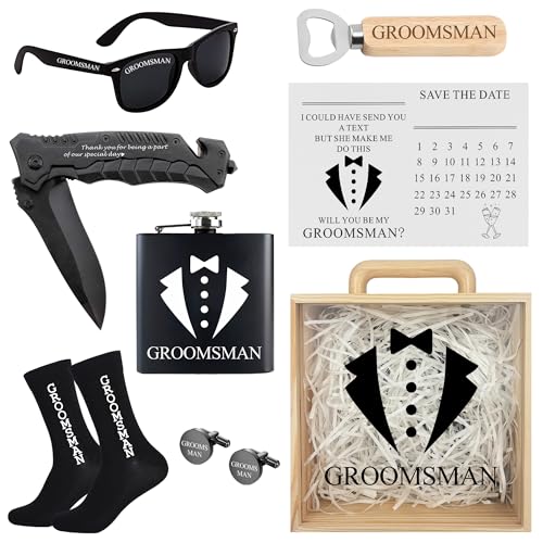 Corfara 8 Pcs Groomsmen Proposal Gifts, wedding gifts for Groomsman,