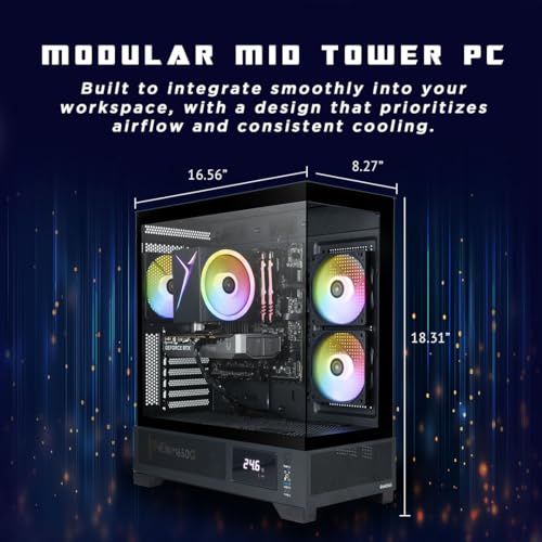 ZOTAC MEK AI-Enhanced Gaming PC Desktop Computer - NVIDIA GeForce RTX 5050, AMD Ryzen 5 5500 4.2GHz, 16GB DDR4 RGB, 1TB NVME M.2 SSD, 650W 80+ Gold PSU, WiFi 6E, Windows 11 Home by ZOTAC - Image 2