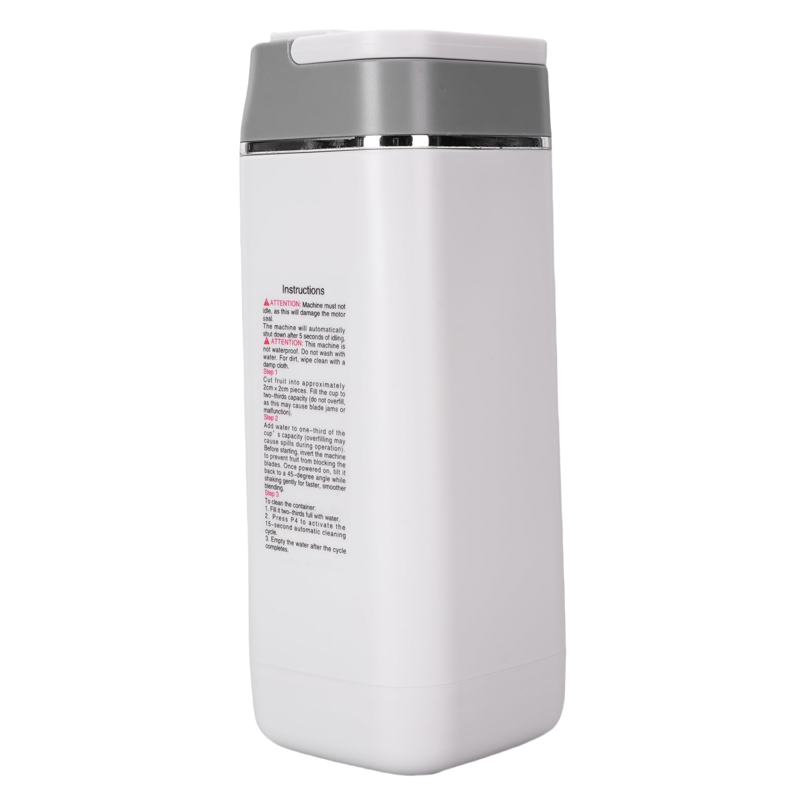 AMONIDA Mélangeur Portable avec 12 Lames pour Smoothies et Jus, Idéal pour les Voyages et L'extérieur, Rechargeable par USB, 420 Ml, Blanc (WHITE)