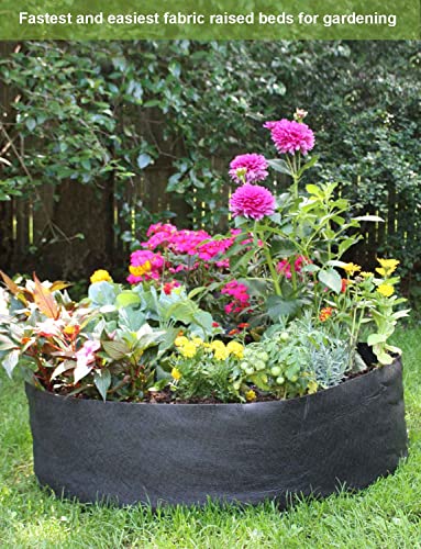 Feitore 100 Gallon Plant Grow Bags, Heavy Duty Fabric Raised Garden Planting Bed Round Breathable Felt Planting Container For Vegetables Flower Herbs And Plants, Gardening Outdoor #TOP6