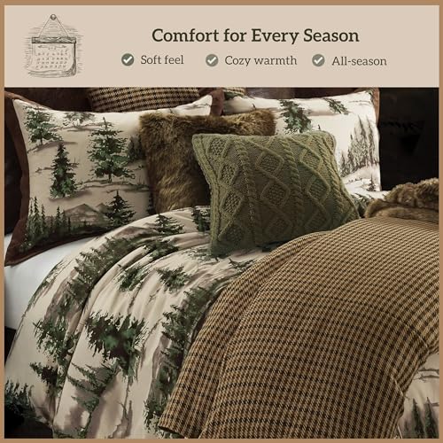 Image of Paseo Road Joshua 3 Piece Queen Size Cabin Lodge Comforter Set