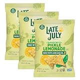 Late July Snacks Pickle Lemonade Tortilla Chips, 5.75 Oz Bag (Pack of 3)