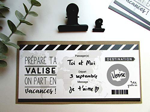 Carte à gratter,Ticket embarquement,Voyage,cadeau